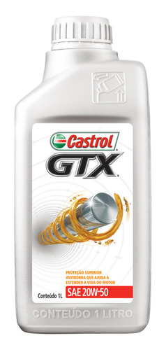 Oleo Mineral 20w50 Castrol Gtx Api Sl Motor Carro