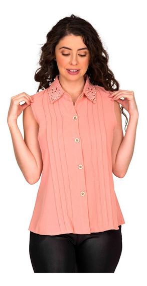 Moda Camisas Camisas de malla Sonja Blank Camisa de malla rosa elegante 