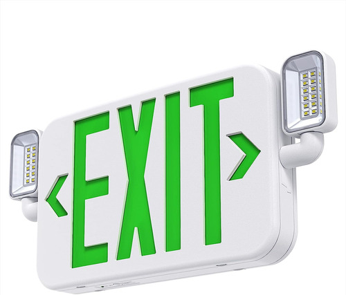 Sitisfi Led Combo Emergency Exit Sign Light With Two Adjusta