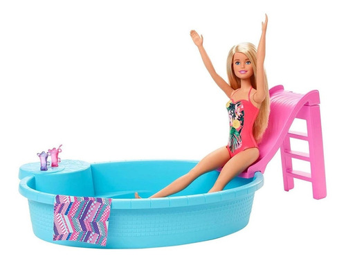 Imagen 1 de 4 de Barbie Set De Juego Piscina Incluye Muñeca  - Mattel Bestoys