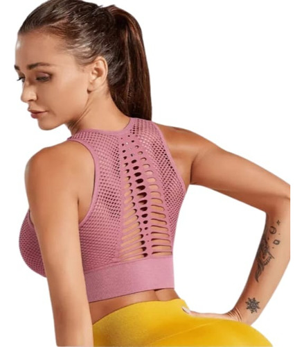 Crop Top Deportivo Transpirable - Rosa Ref. 2045