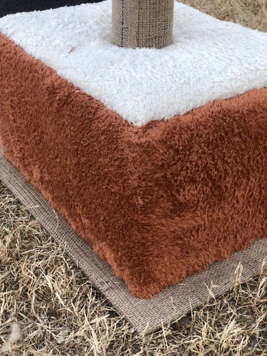 Casa Para Gatos Con Rascador Y Reposador En Altura.