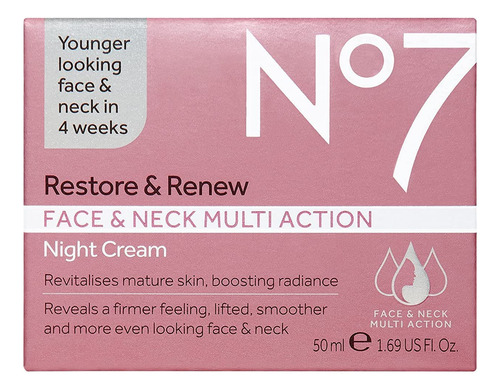 No7 Restore And Renew Night Cream - 1.6 Oz