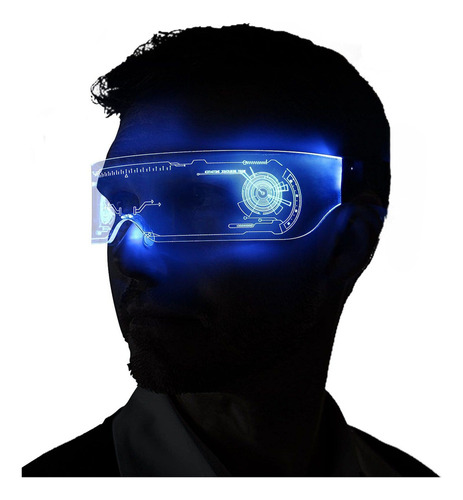 Óculos De Led Cyberpunk Futuristic Technology Sense Salto Di