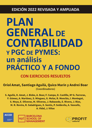 Plan General De Contabilidad Y Pgc De Pymes 2022  -  Accid