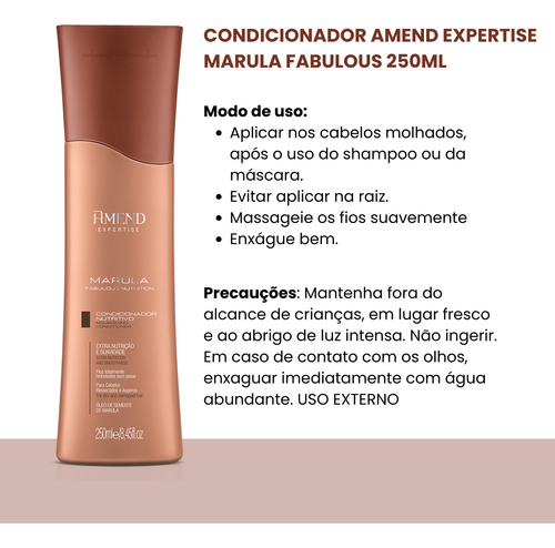 Condicionador Nutritivo Marula - 250ml Amend