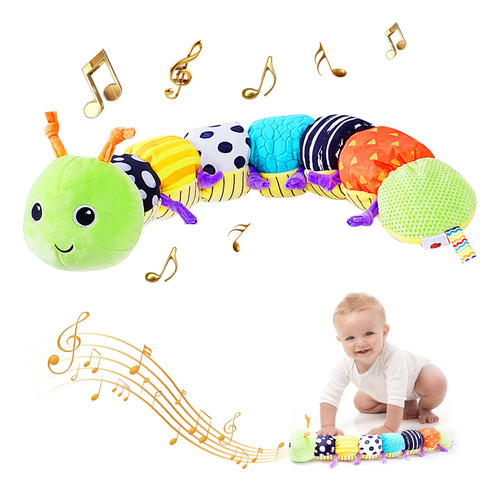 Saotaeng Juguetes De Peluche Musicales Para Bebé, Oruga Ve.