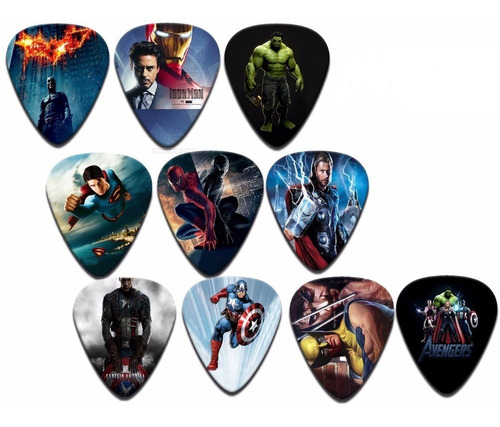 Picks Uñas Plumillas De Guitarra Niños - Avengers 