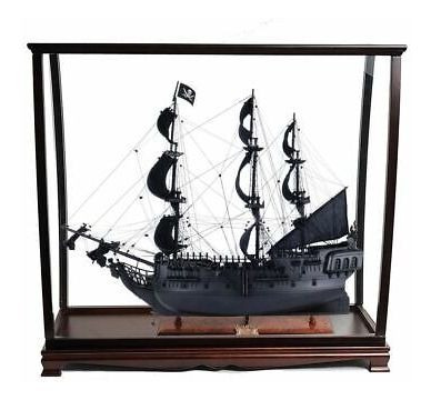 Black Pearl Caribbean Pirate Tall Ship Wood Model 28  W/ Ccj