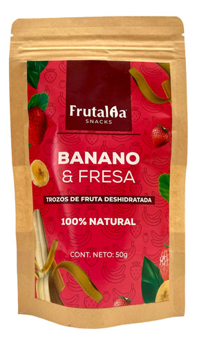 Frutalia Snack Fruta Deshidratada Banano Y Fresa  50g