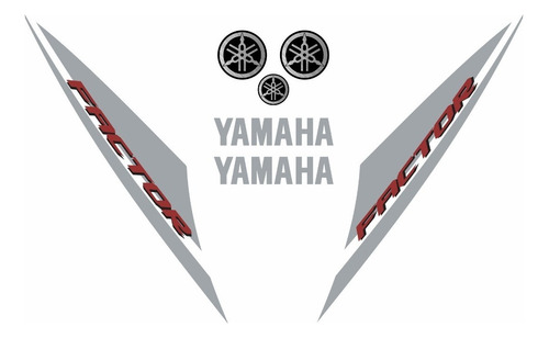 Kit Adesivo Compativel Yamaha Ybr Factor 2014 Branca 10487