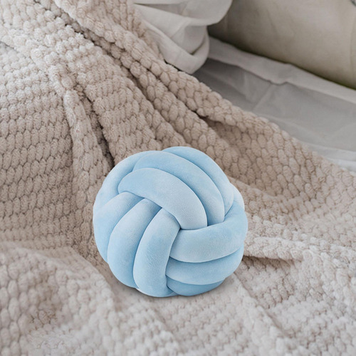 Rr Almohada Felpa Con Forma Bola Nudo Suave, Cojín