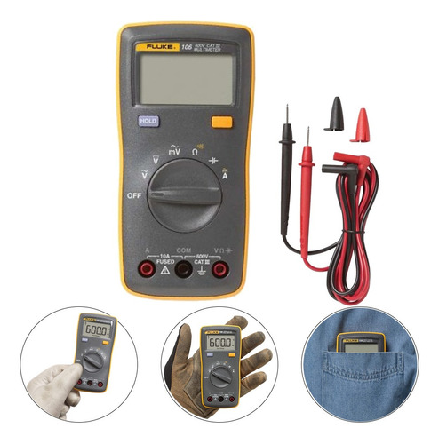 Multimetro Digital Cat Iii 600v Ac/dc - 106  Fluke