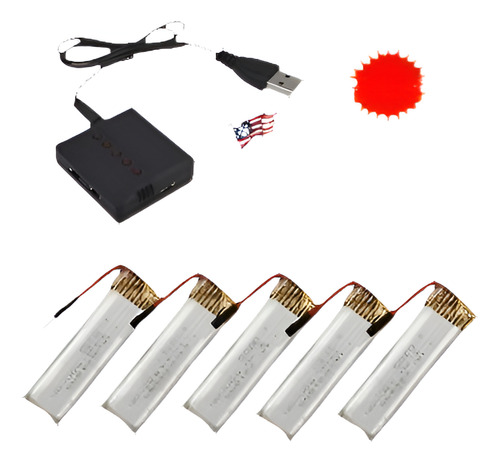 5pcs De Recambio 3.7v 500mah Batería W/5 In1 Cargador Para J