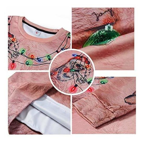 Uideazone Hombres Mujeres 3d Ugly Cofre De Navidad Sueter De