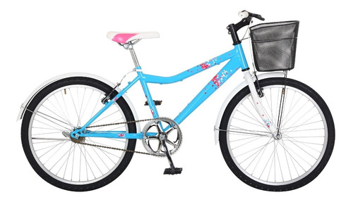 Bicicleta Dama Kyra Mtb Acero R24 1v Freno V Azul Benotto