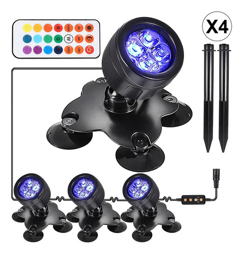 Set De Kit De Buceo Submarino Rgb Con Control Remoto Line Co