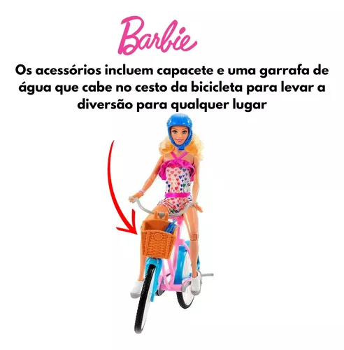 Boneca Barbie C/ Bicicleta Mattel - HBY28 - Shoploko - Por você, para você