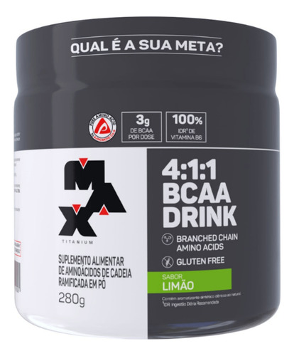 Bcaa Drink Limão 280g - Max Titanium