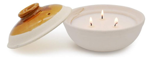 Velas De Citronela En Recipiente Grueso De Cerámica, Vela De