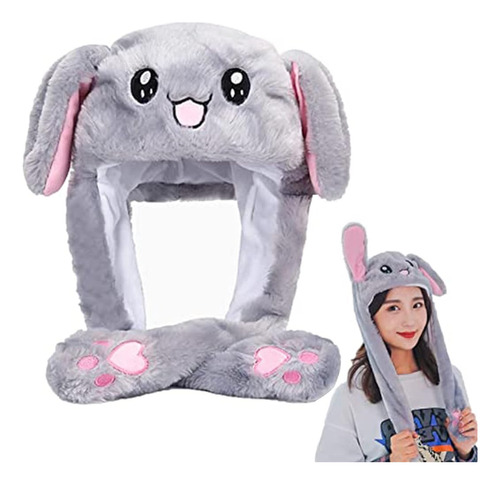 Gorro Kawaii De Conejito Con Luces Mueve Las Orejas Niñas