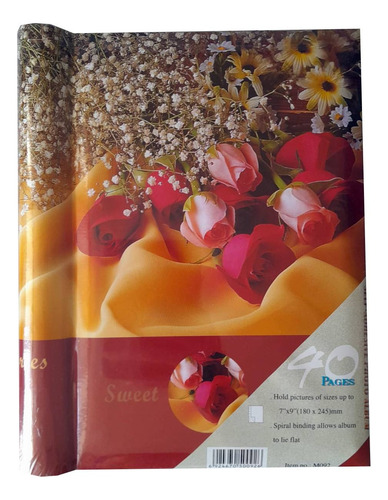 Álbum De Fotos Adhesivos Flores 40 Páginas