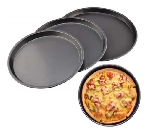 Charolas Para Hornear Pizza Set De 3 Piezas Antiadherente