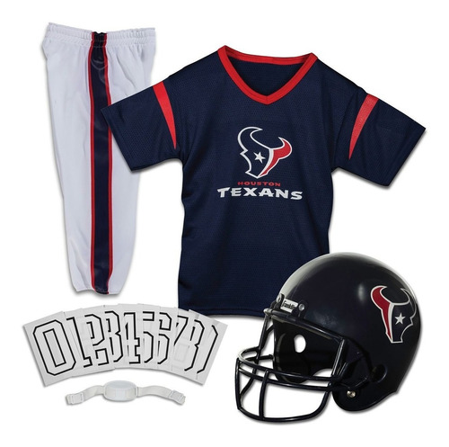 Uniforme Casco Jersey Disfraz Nfl Houston Texans Para Niños