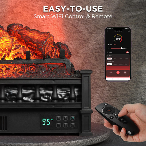 Calentador Eléctrico De Cuarzo Infrarrojo Wifi 66 Cm Con Con