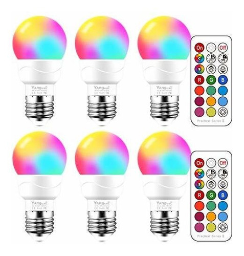 Bombillas Led Rgb Con Control Remoto, Pack De 6