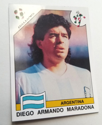 Figurita Maradona Mundial 90 Replica En Hd X 6 Unidades