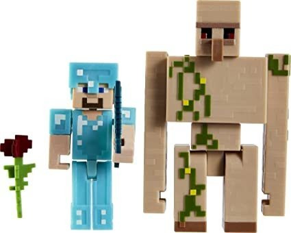 Mattel Minecraft Steve And Iron Golem Figuras