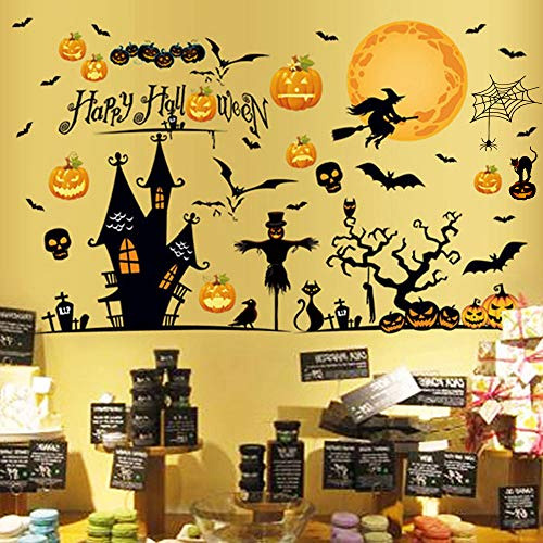 Feliz Halloween Removible Pared Stickers Decoración M25dh