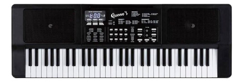 Teclado Iniciante Queens D184557 61 Teclas Com Microfone