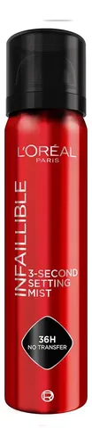 Spray Fijador De Maquillaje Infallible con 36 horas duración y resistente a transferencias de L'oréal Paris, 75 ml