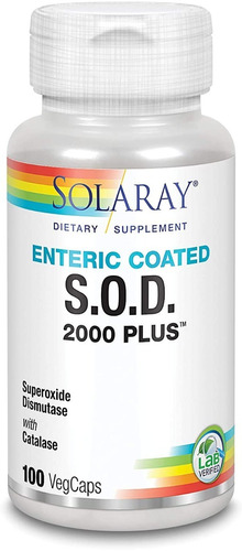 Superoxido Dismutasa Sod Formula 2000 Plus 100 Cap Solaray