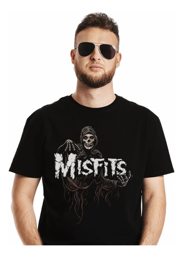 Polera Misfits Reaper Punk Impresión Directa