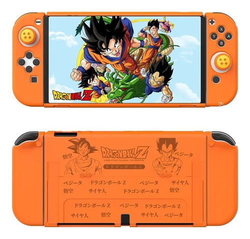 Carcasa Diseño Dragon Ball Z - Para Nintendo Switch Oled Color Naranja