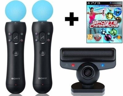 3 Controles Playstation Move + Camára + Sports Champions