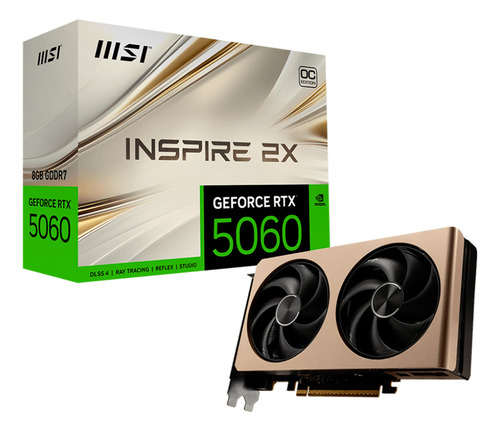 Tarjeta De Video Msi Geforce Rtx 5060 Inspire 2x Oc 8gb Gddr