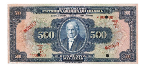Rc0569 R162m 500 Mil Réis Fe 1924 Modelo