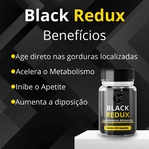 Black Redux Remedio Emagrecedor - 5kg Em Uma Semana