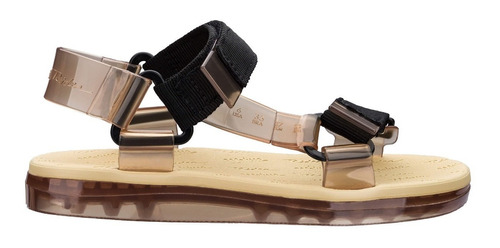 Sandalia Melissa Papete + Rider Beige Negro