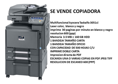 Copiadora Impresora Kyocera  Task Alfa 3051ci