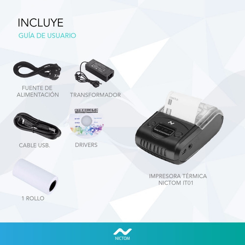 Imagen 6 de 7 de Impresora Térmica Portátil 58mm Bluetooth Teléfono Comandera