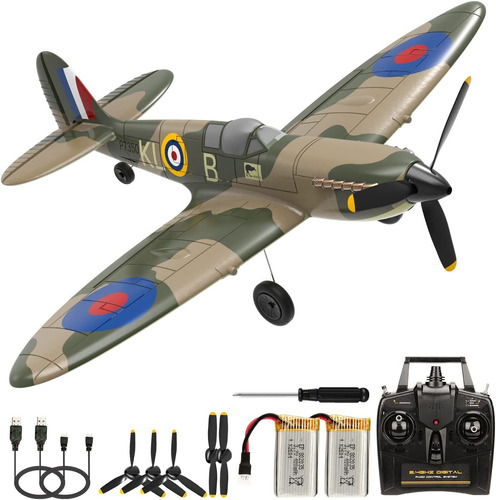 Antsir Avión A Control Remoto 4-ch Rtf Rc Plane Ww2 Spitfire