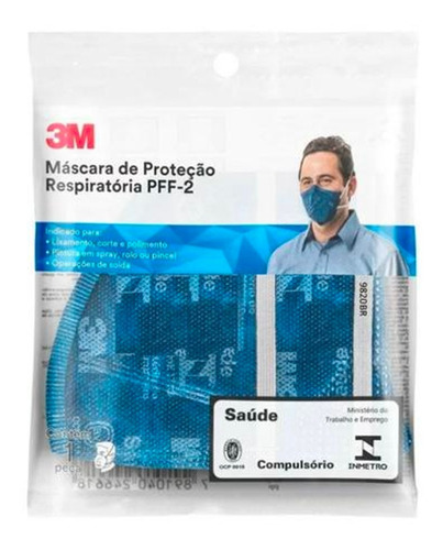 Máscara Respirador 3m Pff2 N95 9820 Pff-2(s) Epi Inmetro