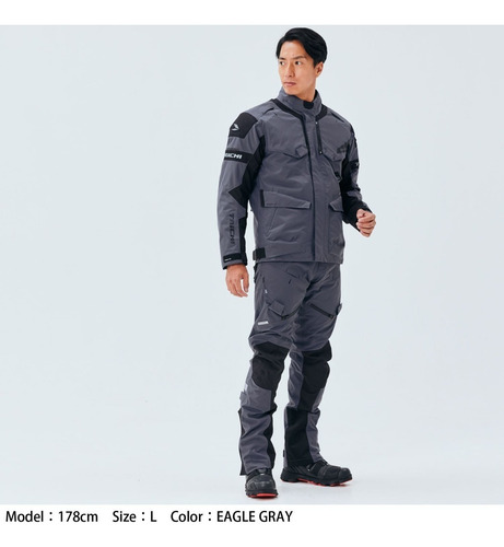 Imagen 5 de 9 de Campera Moto Rs-taichi Kompass Gray 4 Estaciones Impermeable