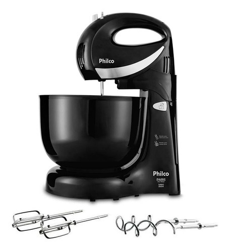 Batedeira Philco Paris 4 Velocidades + Turbo 4 L Preta 350w Cor Preto Voltagem 220v