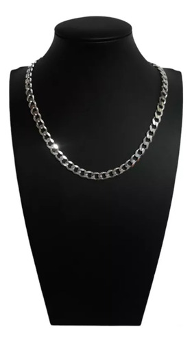 Cadena Barbada Plata 925 De 60cm X 5mm Unisex Certificada